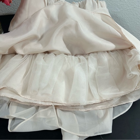 JENNY YOO Collection Bridesmaid Gown Strapless Knee Length Champagne Sz 8. - Picture 8 of 15